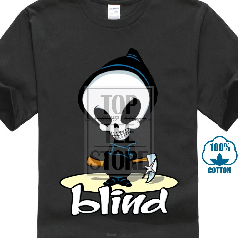 

New Popular Blind Skateboard Extreme Sportive MenBlack T Shirt S To 4Xl