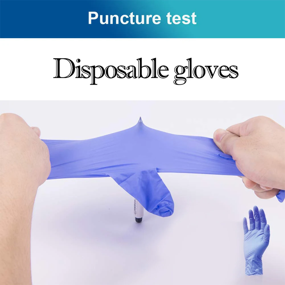 100 шт./компл. пылезащитные одноразовые нитриловые перчатки водонепроницаемые