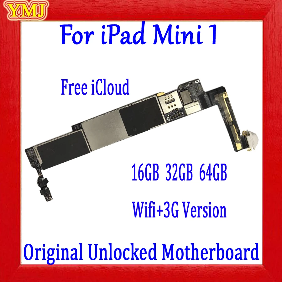 Разблокированная материнская плата для iPad Mini 1 16 ГБ 32 64 версия 3G Wi Fi полная