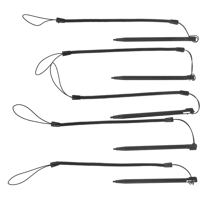 

1pc Touch Screen Metal Touch Phone Pen Tablet Stylu With Spring String Computer