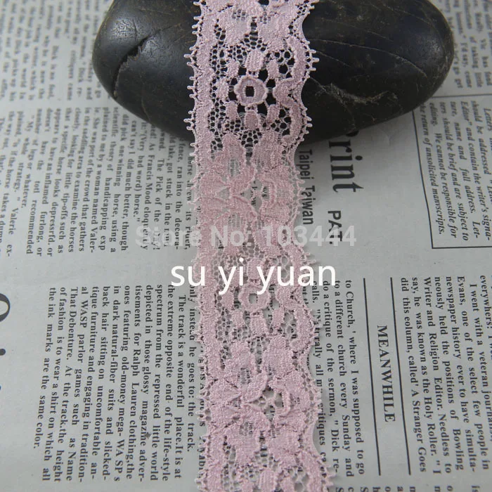 

Рулон 280 двор/lot DE розовый 30 мм Ширина эластичный стрейч кружево отделка шитье/одежды/одежда эластичное кружево