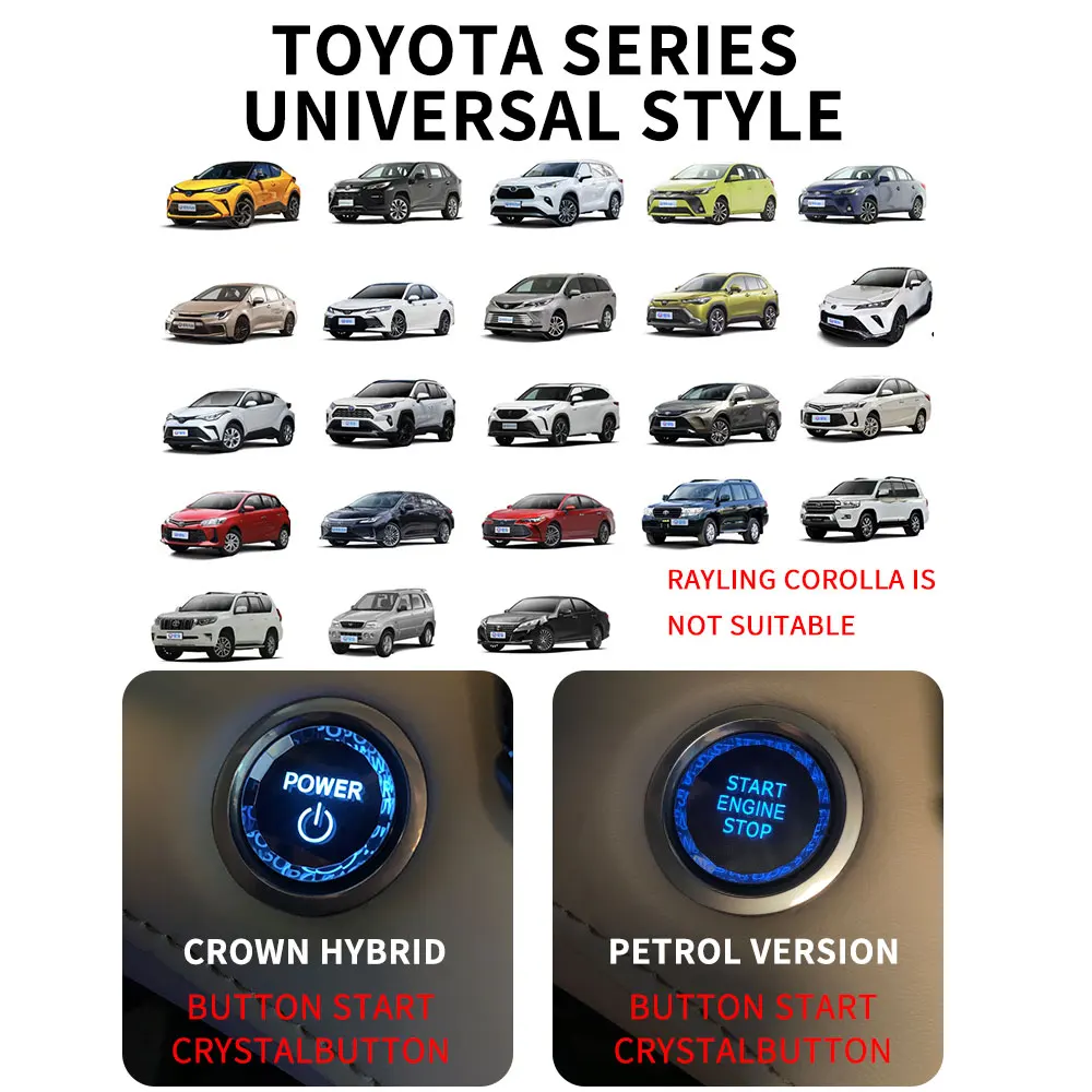 Крышка кнопки зажигания для Toyota Camry RAV4 Chr Yaris Prius Cruiser | Автомобили и мотоциклы