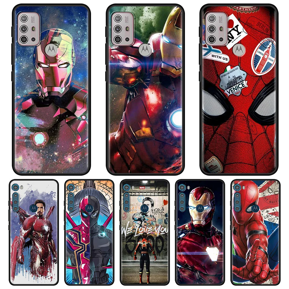 

For MOTO One Fusion G9 E7 Plus one Hyper G9 G8 Play G9 G8 Power G60 G50 G30 G20 G10 Edge 20 Lite E6s Case Marvel Iron Spider Man