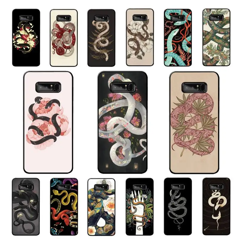 

YNDFCNB Animal The Snake and Fern Phone Case for Samsung Note 5 7 8 9 10 20 pro plus lite ultra A21 12 02