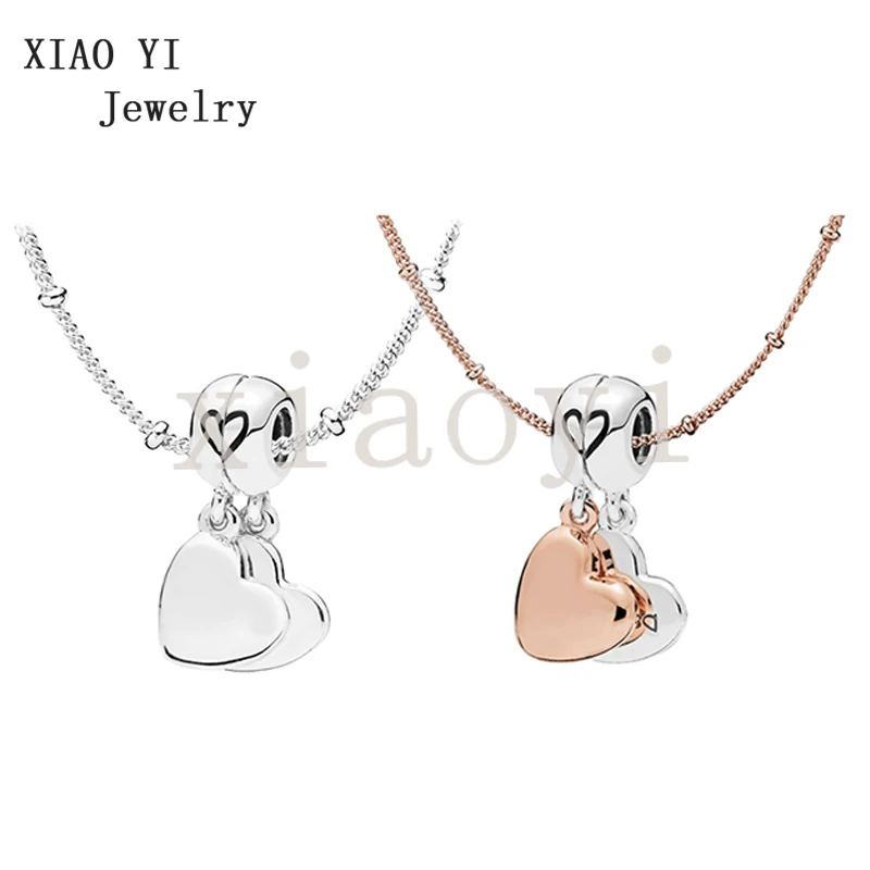 

XIAOYI 2019 100% S925 Mother and son gifts Mother's Day gifts thank you for the high quality wholesale necklace jewelry female