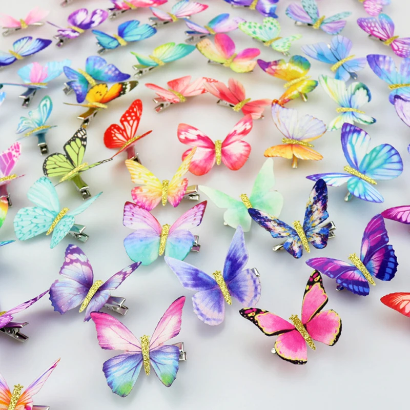 12 шт./упак. с милой бабочкой Заколки для волос Для женщин маленьких девочек