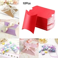 10pc favor candy box bag new craft paper pillow shape wedding favor gifts boxes pie party boxes eco friendly kraft party supply