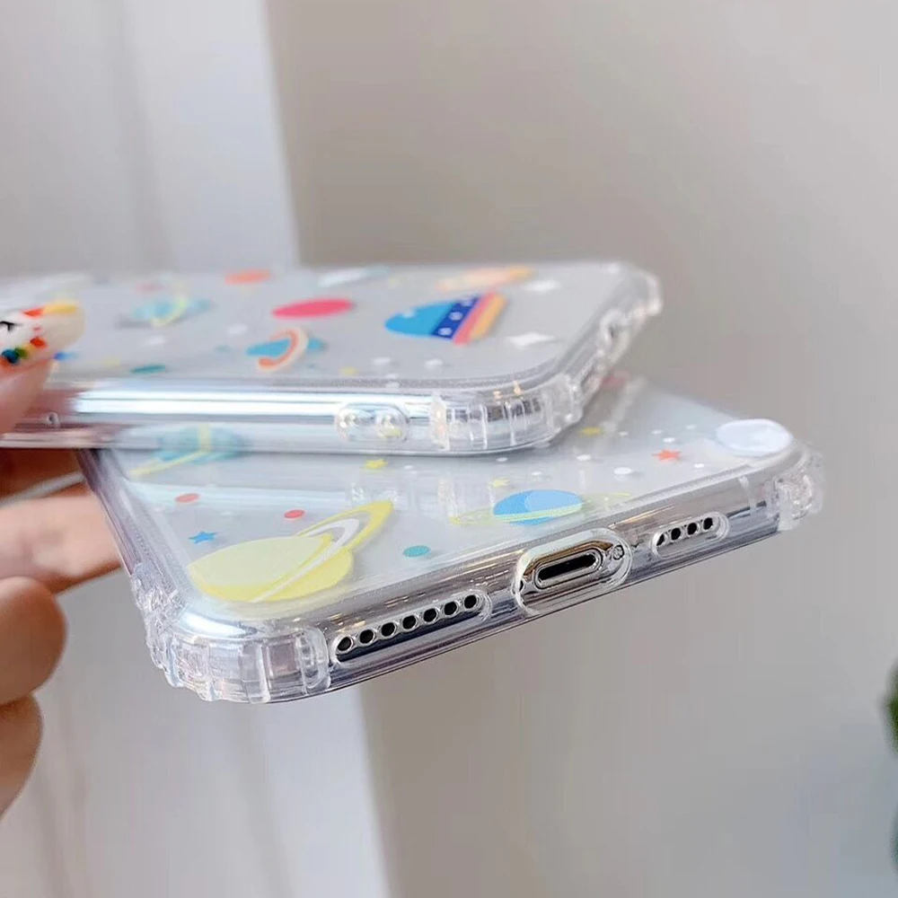 Ударопрочный чехол LOVECOM для iPhone 11 Pro Max XR XS 7 8 Plus X мягкий прозрачный ТПУ | Мобильные