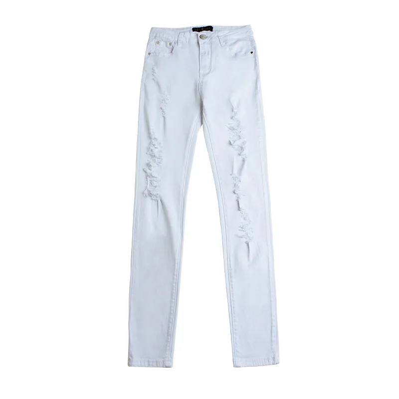 Женские длинные джинсы-карандаш Suvance белые джинсы с высокой талией большие