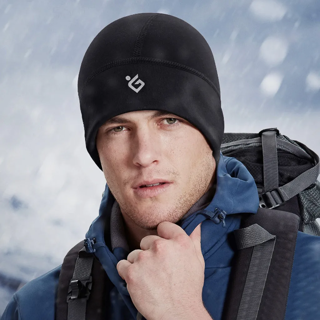 Зимняя сохраняющая тепло Влагоотводящая шапка с черепом внутренняя подкладка