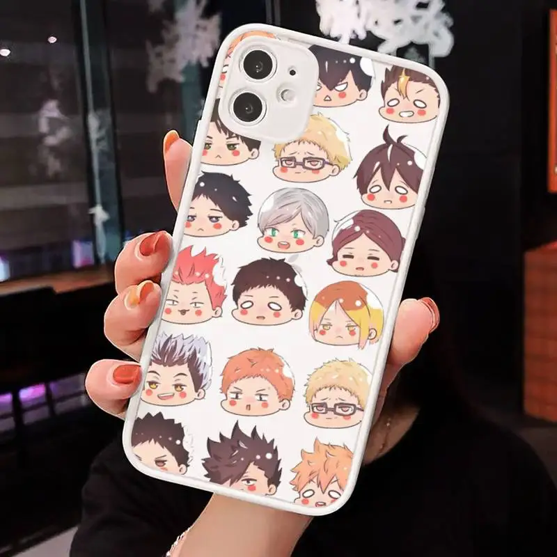 

Haikyuu Hinata attacks Anime Phone Case Matte Transparent for iPhone 7 8 11 12 s mini pro X XS XR MAX Plus cover funda