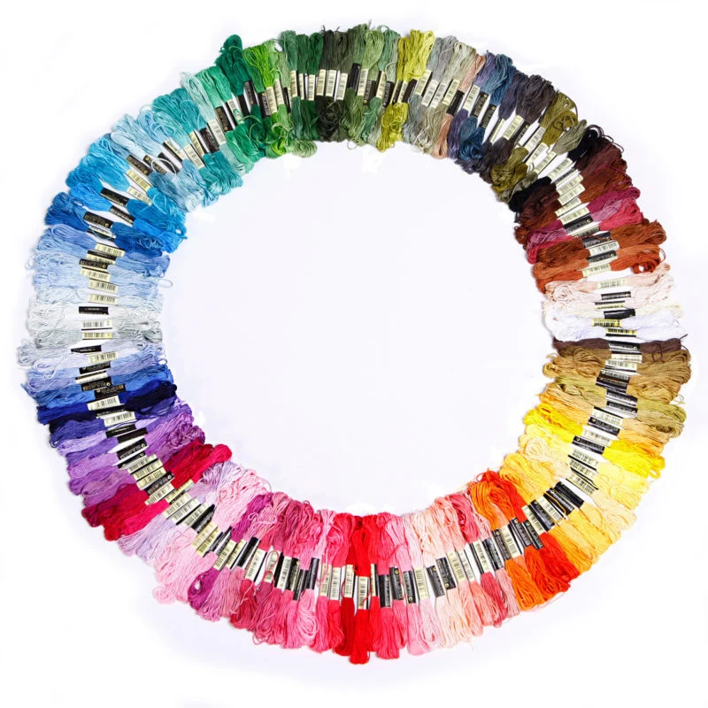 Пряжа из египетского хлопка вышивка крестиком нить набор 8 метров шитье