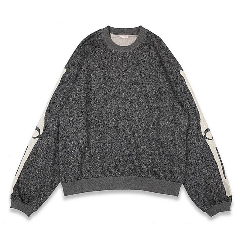 

SEVEYFAN Skeleton Skull Printed Sweatshirt Hoodie Men's Hip Hop Oversize Pullover Streetwear for Couples