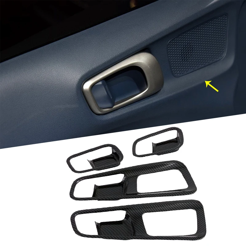 

For Hyundai Venue 2019 2020 Carbon Fiber Inner Door Handle Catch Cover Bowl Cup Trim Decoration Car Styling Auto Accessories