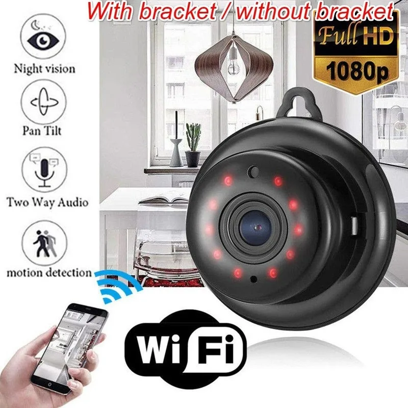 Мини wifi камера 1080P Full HD микро видеокамера широкоугольный объектив инфракрасное ночное видение сеть умный мониторинг Домашняя безопасность