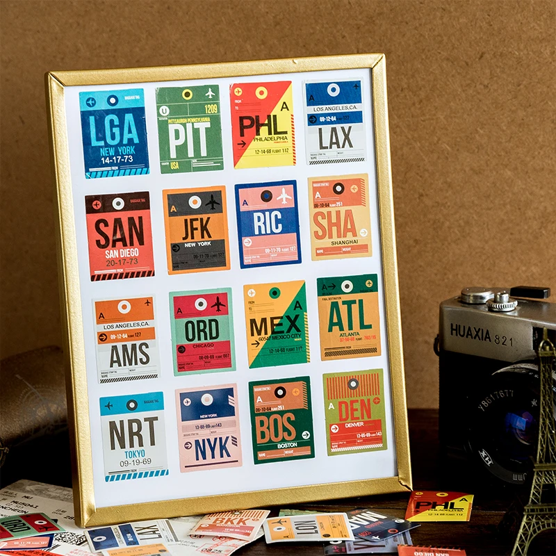 Креативная Ретро бирка перемещения журнал декоративные Стикеры этикетка