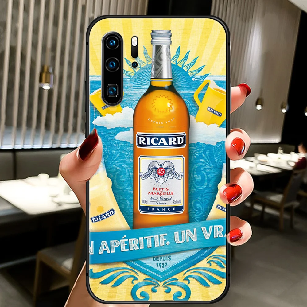 

Ricard Beer Phone Case Cover Hull For Huawei P8 P9 P10 P20 P30 P40 Lite Pro Plus Smart Z 2019 black Coque Fashion Prime Luxury