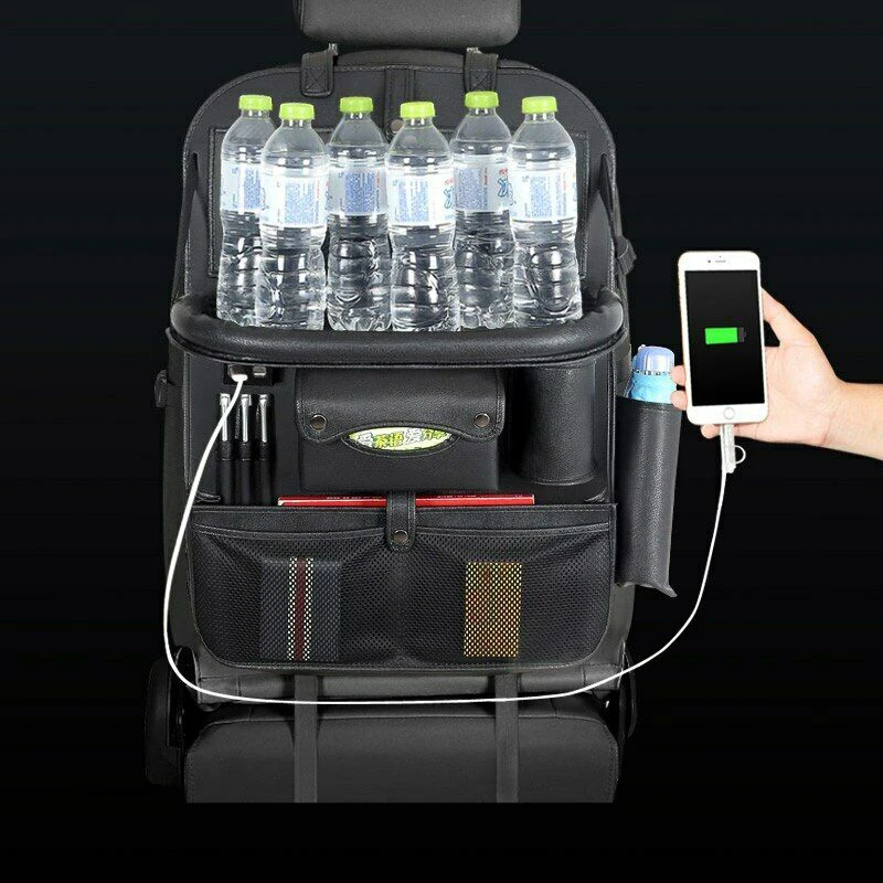 Сумка на заднее сиденье автомобиля 4 USB автомобильный Органайзер зарядка