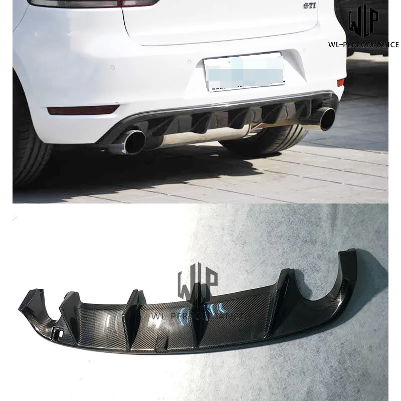 

Высококачественный диффузор для заднего бампера из углеродного волокна, бампер для Volkswagen Golf 6 Gti, комплект для кузова автомобиля 10-13
