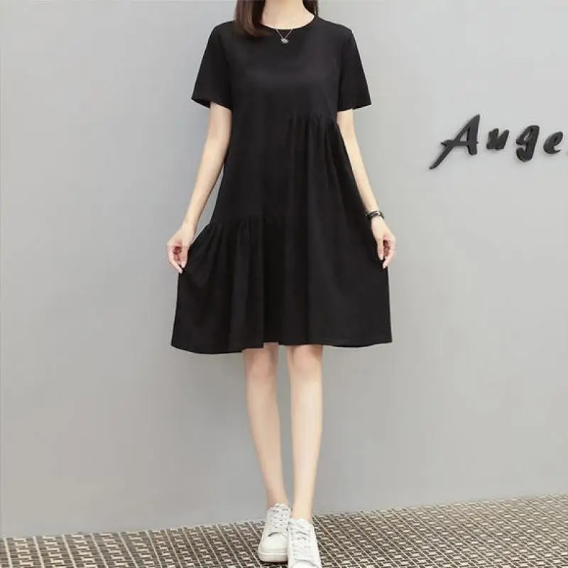 

Женское платье с асимметричной юбкой, свободное платье большого размера, модель 2022 года