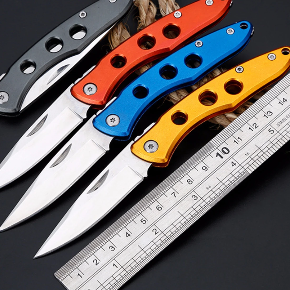 

Folding Knife Portable Knives Pocket Multi-tool Self Defense Survival Tactical Knife Fruit Cutter Keychain For Outdoor Camping