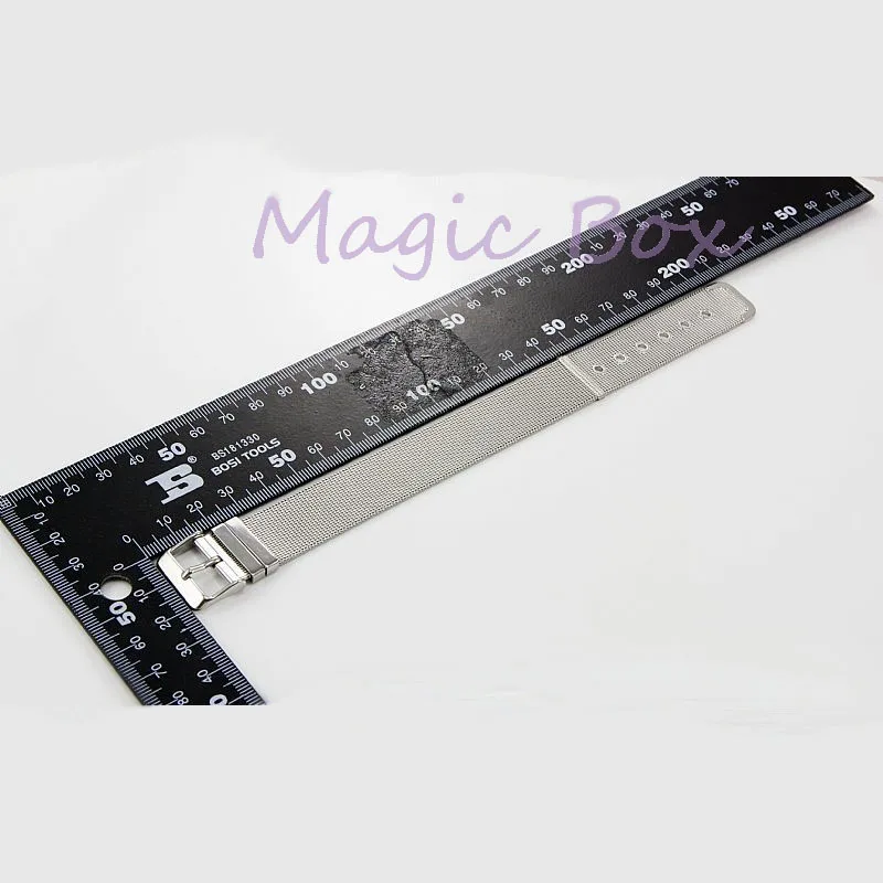 Двухцветный сетчатый Браслет из нержавеющей стали с пряжкой браслет для часов 21