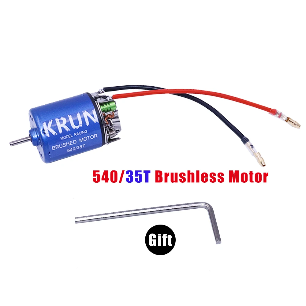 35T KRUNRC 540 21T 35T 45T 55T 80T 540 матовый мотор для 1/10 внедорожных рок-гусеничных альпинистских автомобилей RC щеткой моторов - Цвет: 35T