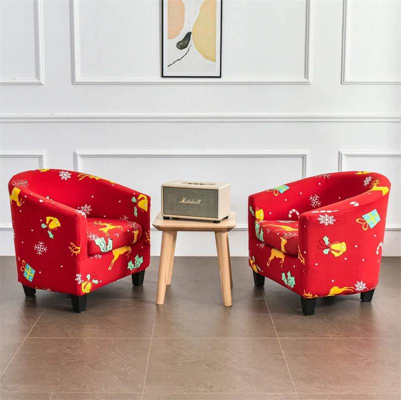 Чехол для кресла с разрезом рождественского клуба эластичное покрывало на диван