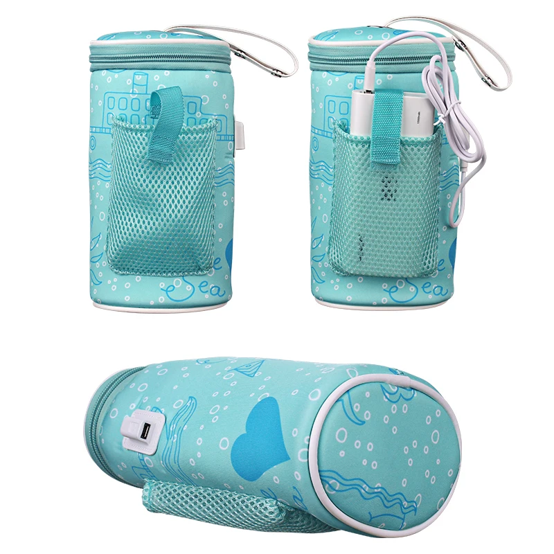 

USB Baby Bottle Warmer Heater Insulated Bag Travel Cup Portable In Car Heaters Drink Warm Milk Thermostat Bag For Feed Newborn