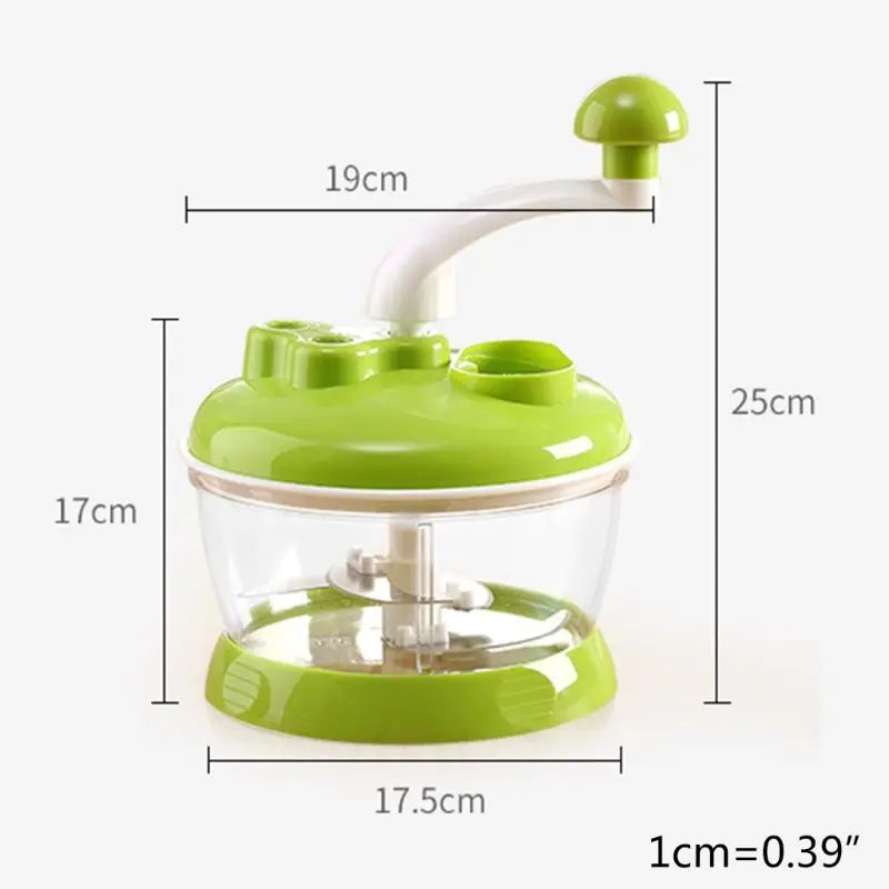 

Manual Portable Blender Spiral Vegetable Slicer Meat Grinder Food Processor Multifunctional Kitchen Round Chopper Mixer