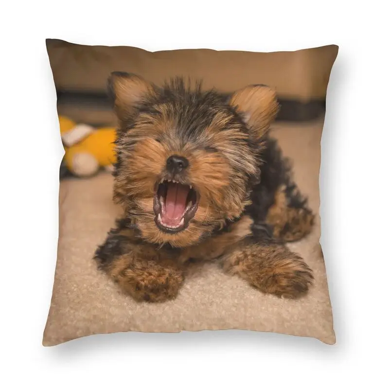 

Cute Puppy Miniature Schnauzer Throw Pillow Cover Decoration Custom Aniaml Dog Cushion Cover 45x45cm Pillowcover for Living Room