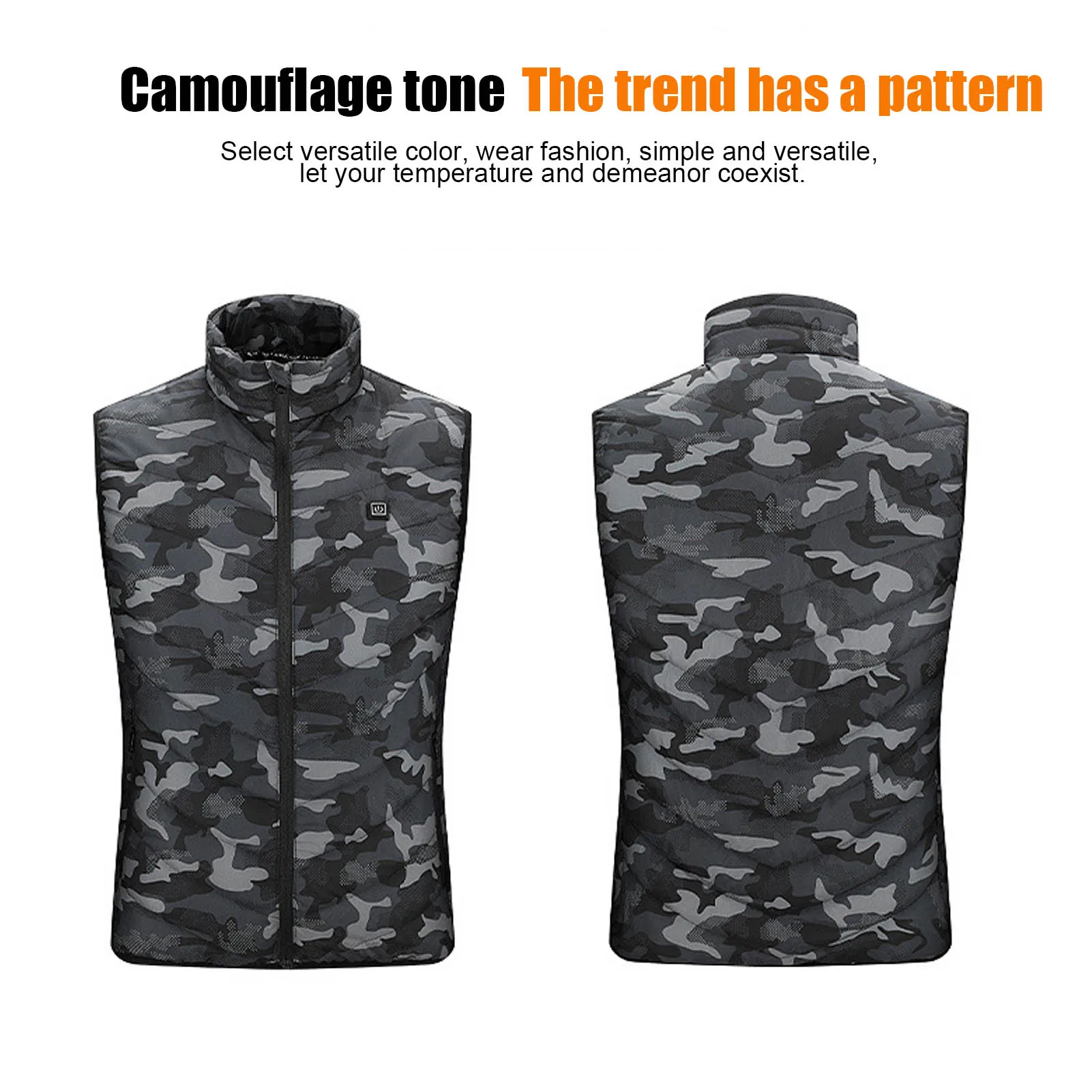 Графеновый 5-9-зонный жилет с подогревом для мужчин и женщин мужские жилеты