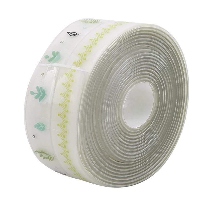 Tender green Высококачественная самоклеящаяся прозрачная клейкая акриловая водонепроницаемая лента для кухонной плиты, леска, Полоска, туалет, уголок - Цвет: Tender green