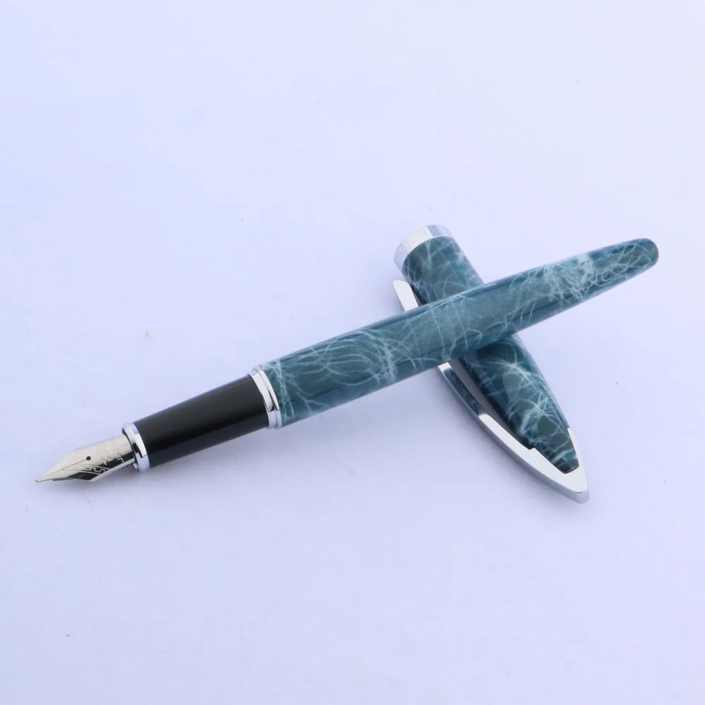 Jinhao 156 перьевая ручка с отделкой из синего мрамора цвета шампанского|fountain pen|pen