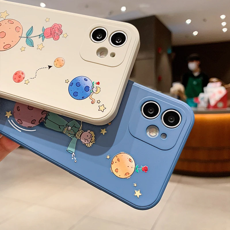 PUNQZY розовый влюбленный Маленький принц чехол для телефона Iphone 13 PRO Max 12 mnini 11 XR XS 6 7 8