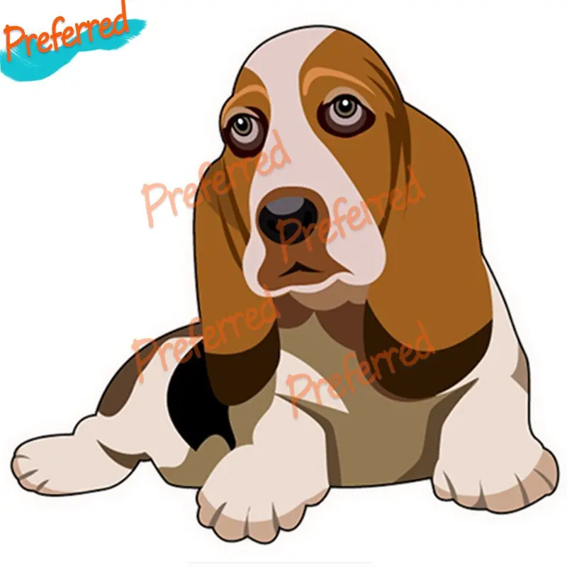 

High Quality Basset Hound Decal Motocross Racing Laptop Helmet Trunk Wall Vinyl Car Sticker Die Cutting Waterproof PVC