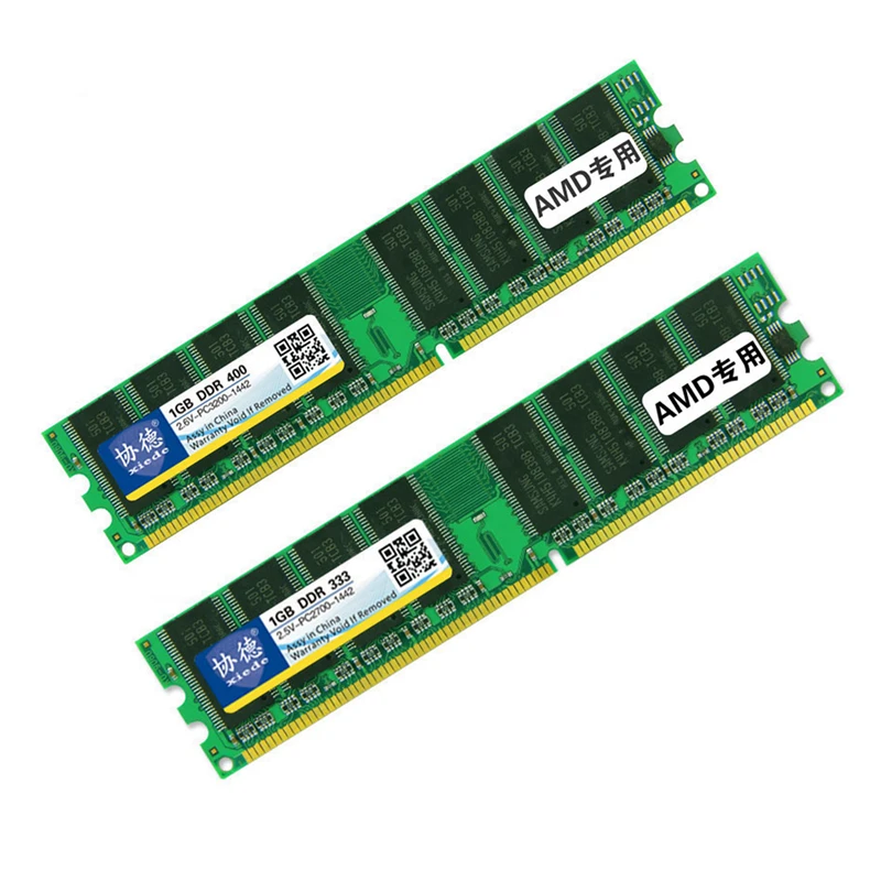 Модуль оперативной памяти для настольного ПК Xiede 2 шт. Ddr 400 1 ГБ Pc-3200 Ddr1 184Pin Dimm МГц Amd