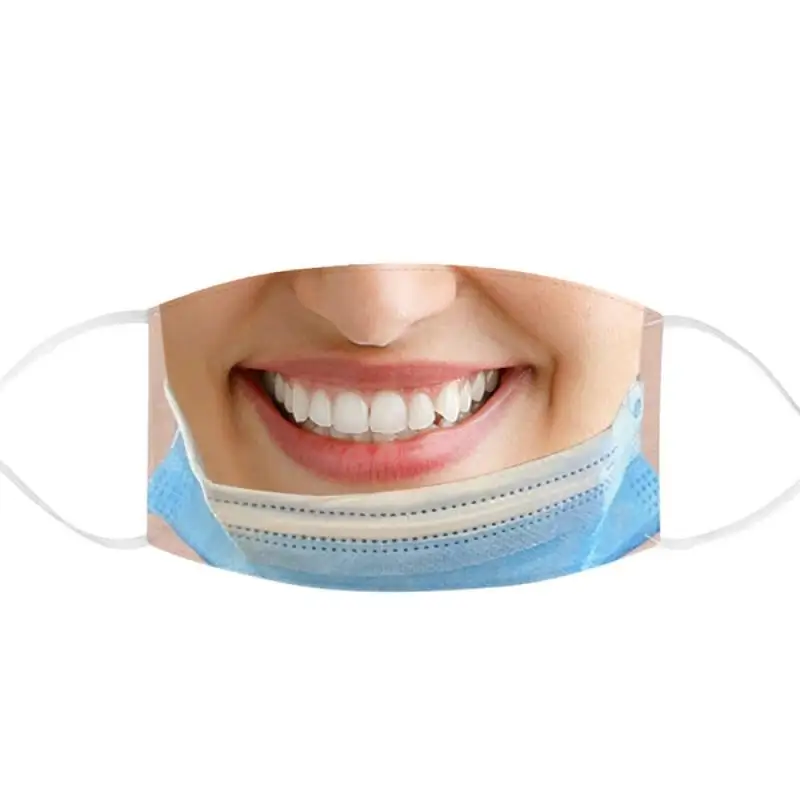 Маски для вечерние с забавным принтом маски улицы Mascarilla унисекс 3D креативная