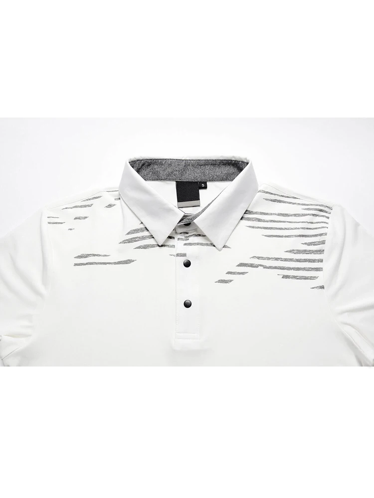 

2021 Summer New Golf shirt golf top men's quick drying short sleeve t-shirt men's solid Lapel top polo shirt