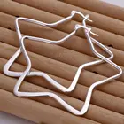 Большие серьги из стерлингового серебра 925 пробы, милые красивые модные классические серьги со звездами, ювелирные изделия для вечерние, подарки для женщин