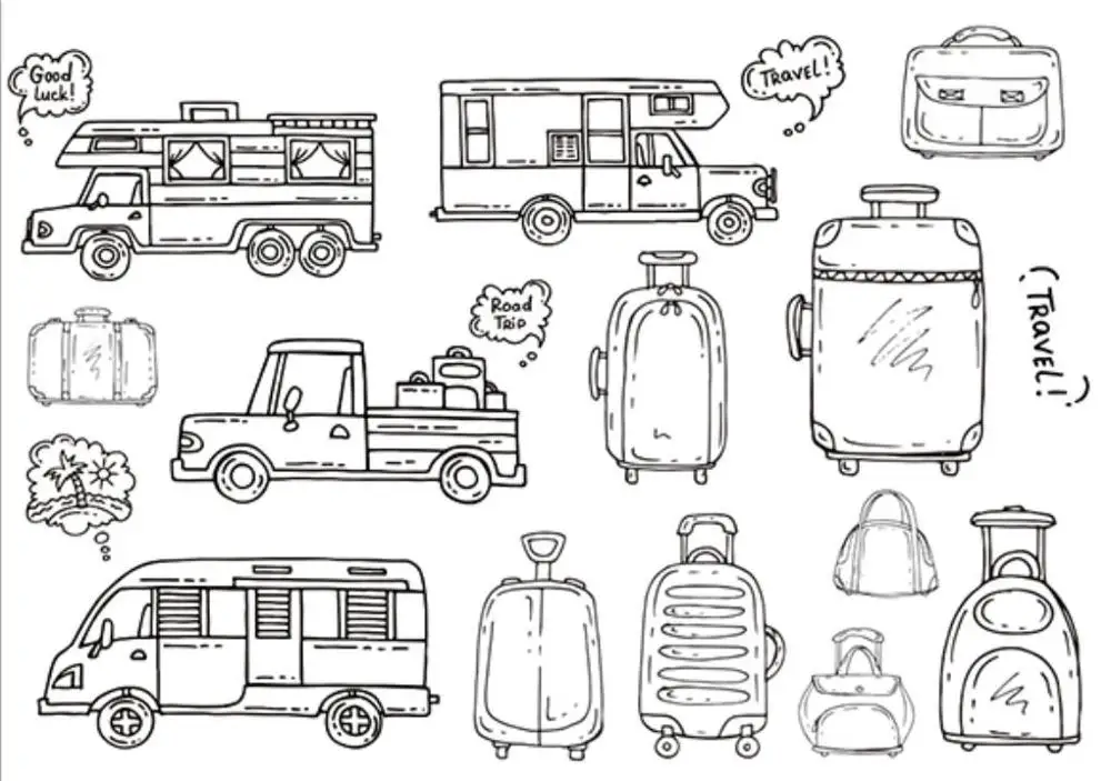 Автомобильные багажные прозрачные штампы для скрапбукинга бумажные крафтовые