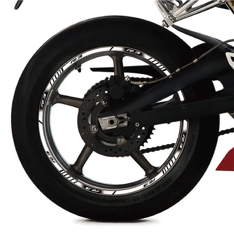 

Motorcycle inner wheel Stickers rim reflective decoration decals Fit YAMAHA R3