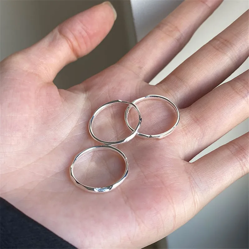 

Минималистичные кольца из настоящего серебра 925 пробы для женщин, аксессуары, модное женское геометрическое кольцо на палец, Изящные Ювелир...