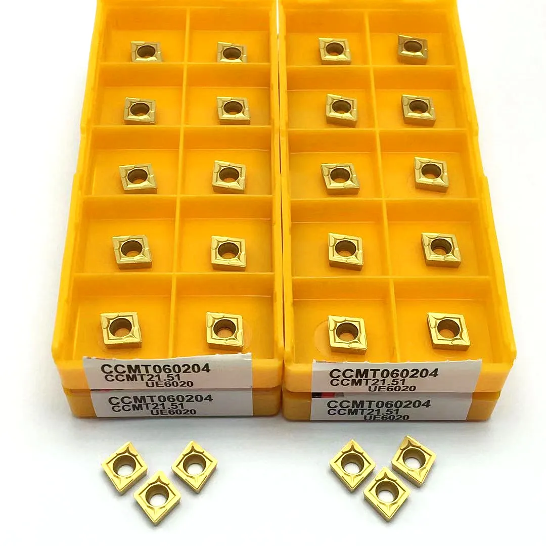 

10 pieces of carbide insert CCMT060204 UE6020 internal milling cutter CNC insert lathe parts tool CCMT 060204 milling cutter