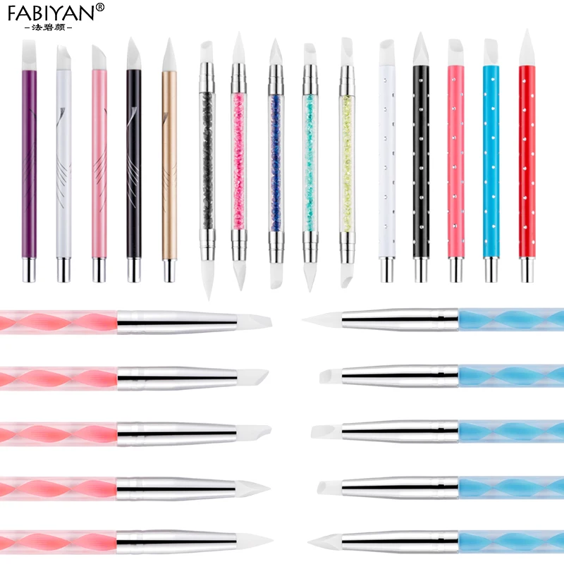 5 шт. Силиконовые кисти для маникюра с тиснением|Кисти ногтей| |