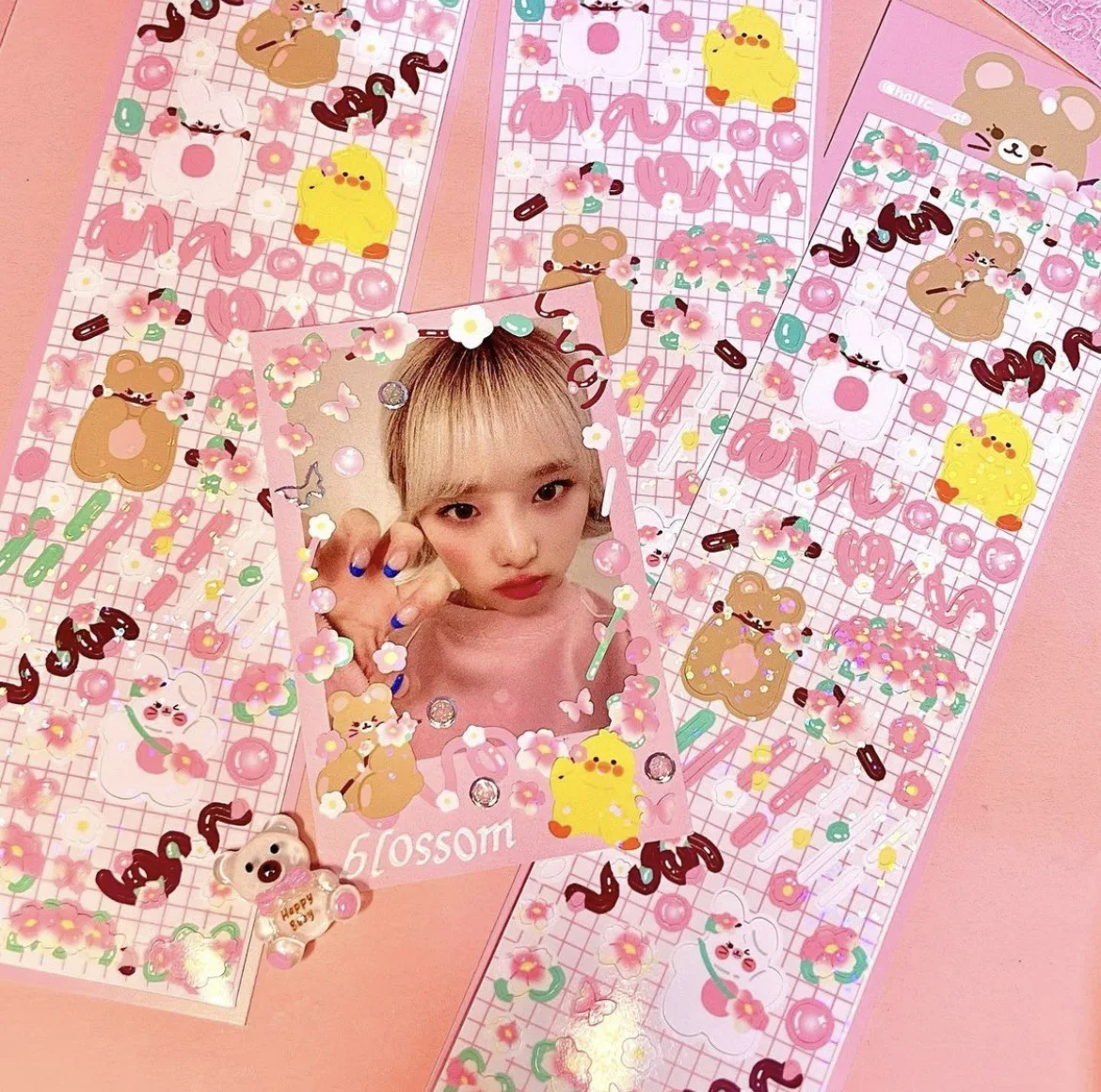 Цветная животная Цветочная лента кавайная Лазерная ПВХ наклейка Скрапбукинг