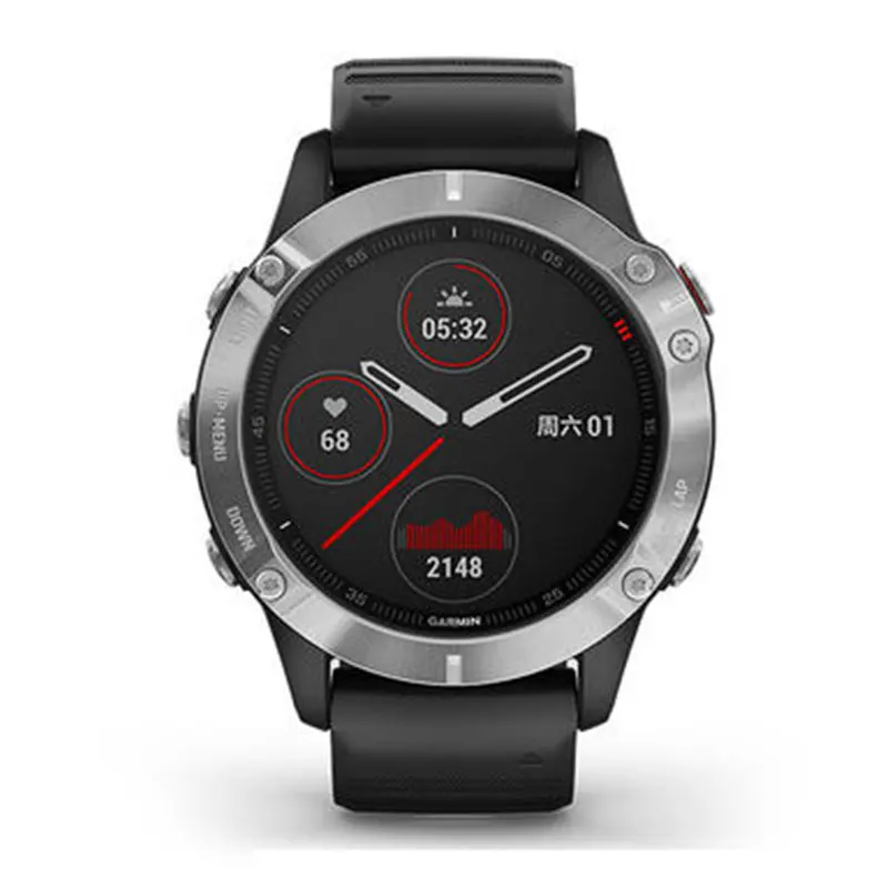 Смарт часы мужские Garmin Fenix 6 с GPS регулировкой температуры и высоты датчиками Pulse Ox