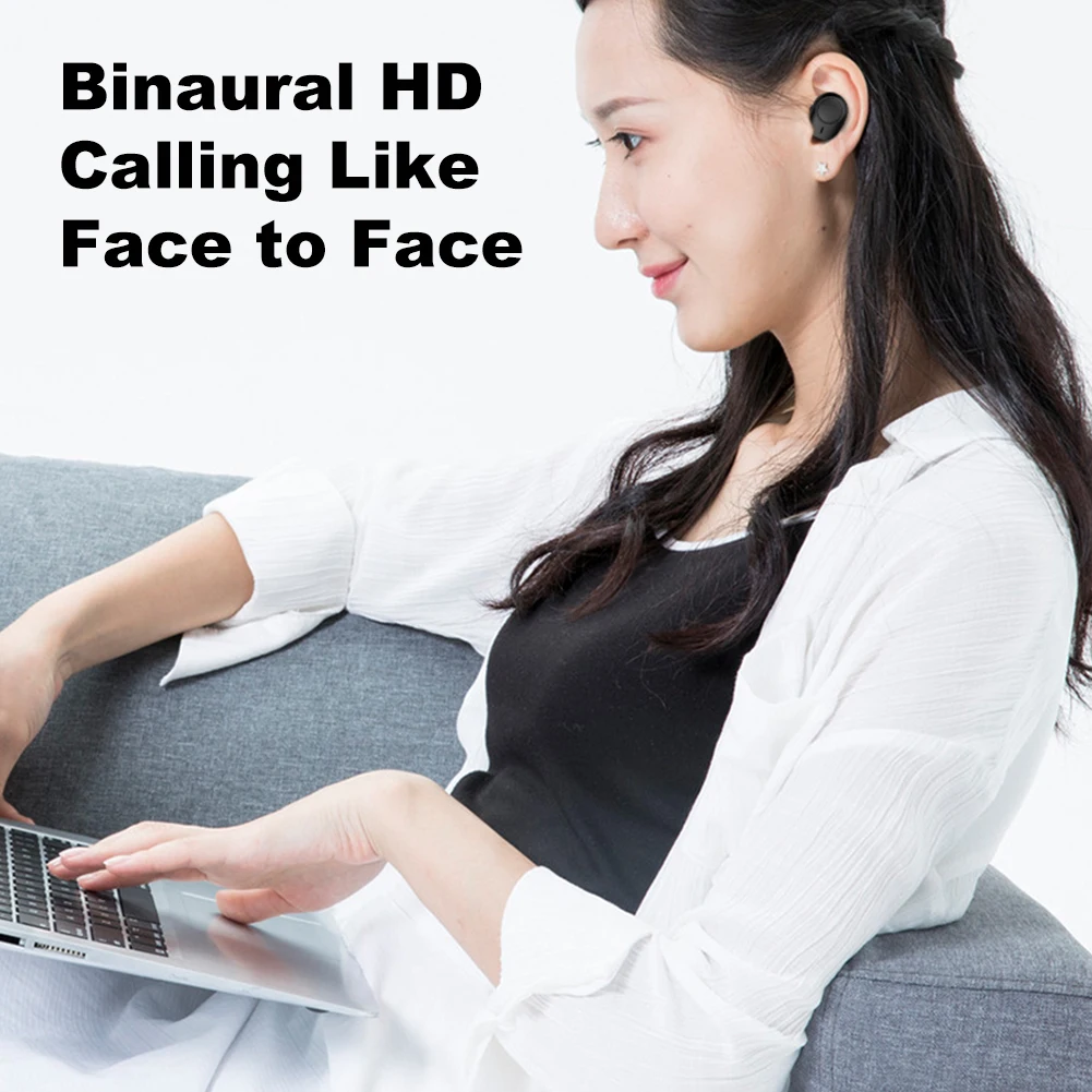 

5.1 Running Charging Box LED Power Display In Ear Music Bluetooth Earphone Binaural Calls Wireless With Microphone Touch Control