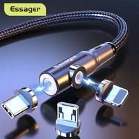 essager magnetic micro usb cable for iphone samsung xiaomi fast charging magnet usb type c mobile phone cable charge wire cord