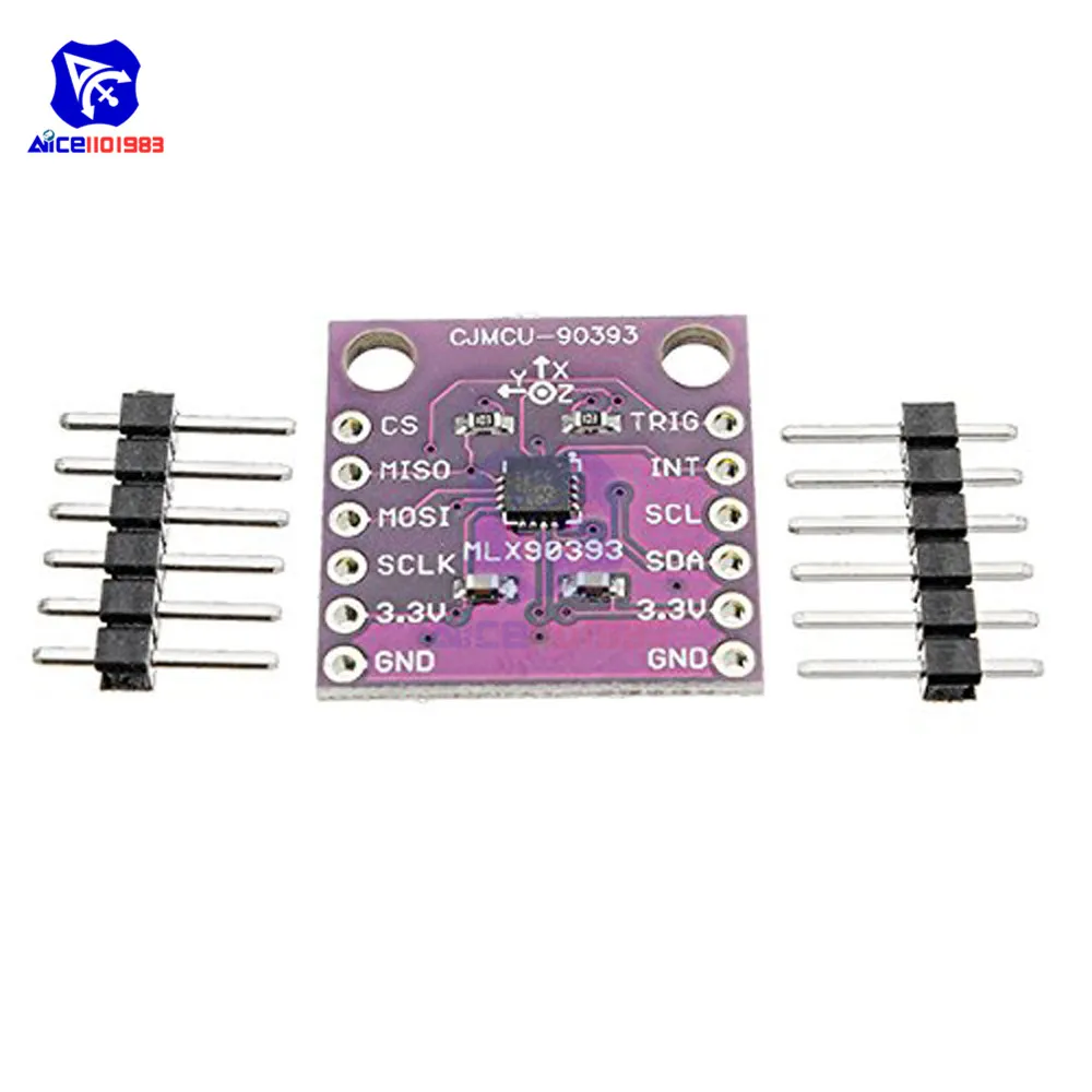 CJMCU-90393 MLX90393 Цифровой 3D Датчик Холла трёхсмещение угол поворота 3D Датчик положения модуль
